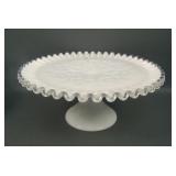Fenton MG/Silver Crest Spanish Lace Ftd Cake Plate