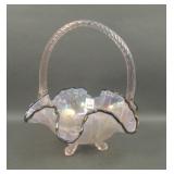 Fenton Pink/Purple Crest Drape Ftd Basket