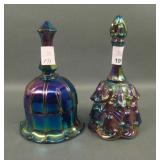 Two Fenton Carnival Glass Bells