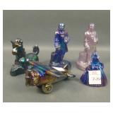 Lot of Five Boyd Iriidised Figurines