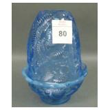 Fenton Blue Opal Inverted Strawberry Fairy Lamp