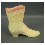 Fenton Burmese Daisy & Button High Top Shoe
