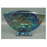 Fenton Purple Carnival Glass Love Birds Planter