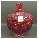 LE Smith Red Moon & Stars Covered Compote