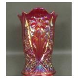 Imperial Red 474 Carnival Glass Vase