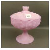 Fenton Lavender Satin Water Lily Covered Candy
