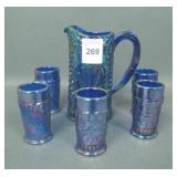 Encore Blue God & Home 6 Pc Miniature Pitcher Set