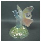 Fenton Topaz Opal/ Burmese Butterfly Ring Holder