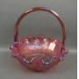 Fenton Red Carnival Glass Persian Medallion Basket
