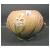 Roseville Pottery Light /Tan Green Iris Vase