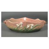Roseville Pottery Pink Iris Console Bowl