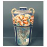 Early Japanese Pottery Decorated Handled  Vase