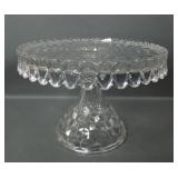 Fostoria American Pedastal Cake Stand with Well