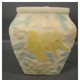 Consolidate Custard Two Colored Nuthatch Vase