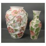 Two Consolidated Decorated Vases