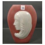 Phoenix Red Pearlized Madonna Vase