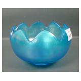 Marked Fenton Celeste Blue Stretch Tulip Bowl