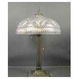 Contemporary Cut Crystal Table Lamp