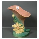 Roseville Green/ Pink Peony Cornucopia.