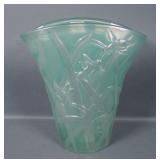 Phoenix Green Wash Rueben Line Katydid Flared Vase