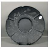 Phoenix Black Satin Sand Caved Calla Lily Bowl