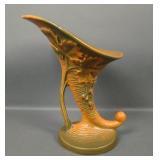 Roseville Pottery Brown Bushberry Cornucopia