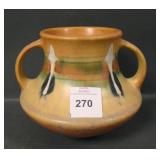 Roseville Pottery Tan Monticello Handled Vase