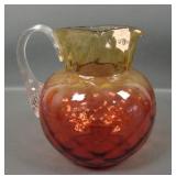 Phoenix Glass Reverse Amberina Pitcher