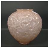 Consolidated  Pink Iridised Pine Cone Vase