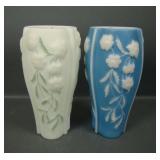 Two Phoenix Glass Aster Vases