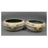 Two Roseville Pottery Mostique Arts & Crafts Bowls