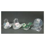 Four Piece Miniature Contemporary Glass Lot