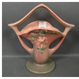 Roseville Pottery Pink Bleeding Heart Basket