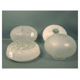 Four Vintage Phoenix Glass Ceiling Light Shades