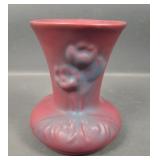 Van Briggle Pottery Maroon/ Blue Tulip Vase