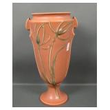 Roseville Pottery Red Teasel Deco Vase