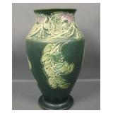 Roseville Pottery Green Rosecraft Vase