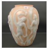 Phoenix Pearlized Pink Dancing Ladies Vase