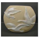 Phoenix Yellow Pearlized Flying Geese Vase
