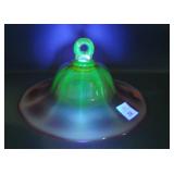 Vintage Cranberry Opal/ Vaseline Smoke Bell