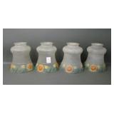 Four Phoenic Crstal Frosted Decorated Shades