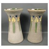 2 Roseville Pottery Mostique Arts & Crafts Vases