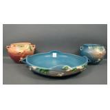 Three Piece Roseville Pottery Snowberry Lot