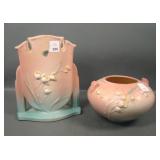 Two Piece Roseville Pottery Ixia Lot