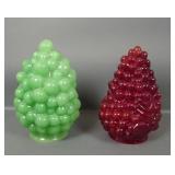 Two Vintage Cluster of Grapes Lght Shades