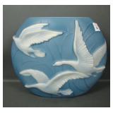 Phoenix Glass Blue Wash Flying Geese Pillow Vase