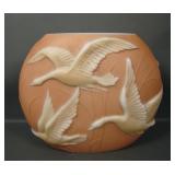 Phoenix Orange Wash Flying Geese Pillow Vase