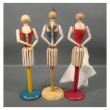3 Vintage Swedish Wooden Figural Napkin Holders