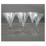 Six Carder Steuben # 5154 Cintra Goblets
