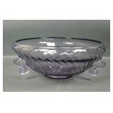 Fenton #1503A Orchid Triple Dolphins Cupped Bpwl